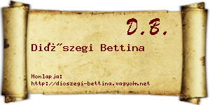 Diószegi Bettina névjegykártya