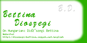 bettina dioszegi business card