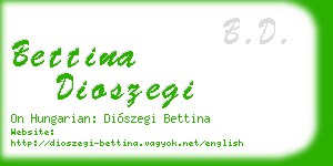 bettina dioszegi business card